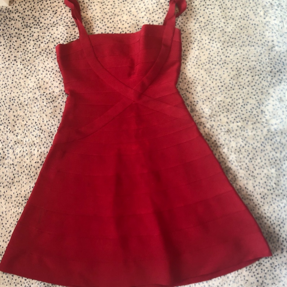 Herve Leger red minidress - Picture 3 of 13